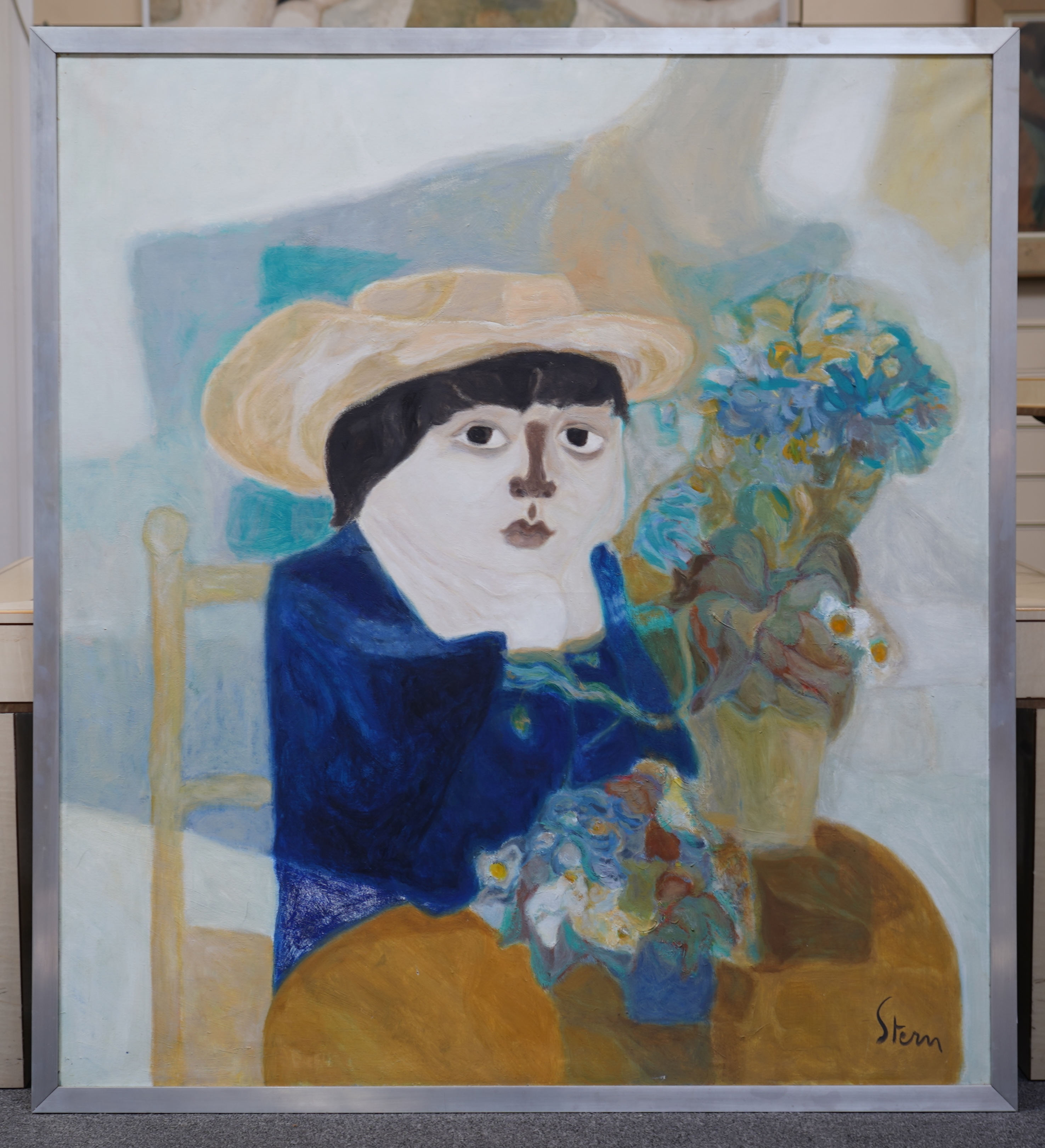 Bernard Stern, (1920-2002), 'Boy in Straw Hat'